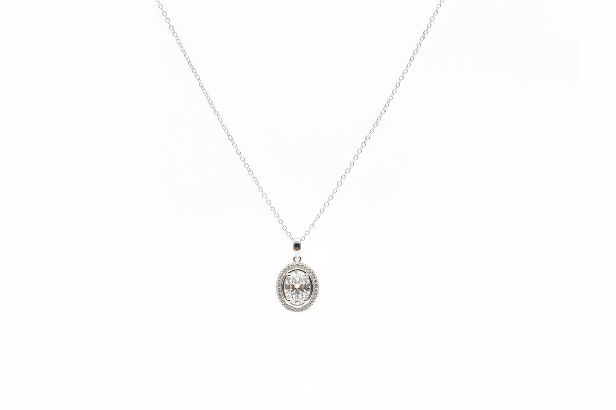 Absolute Sterling Silver 6.50ctw Rope Border Locket Oval Pendant Necklace, 19"