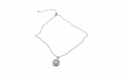 Absolute Sterling Silver 6.50ctw Rope Border Locket Oval Pendant Necklace, 19"