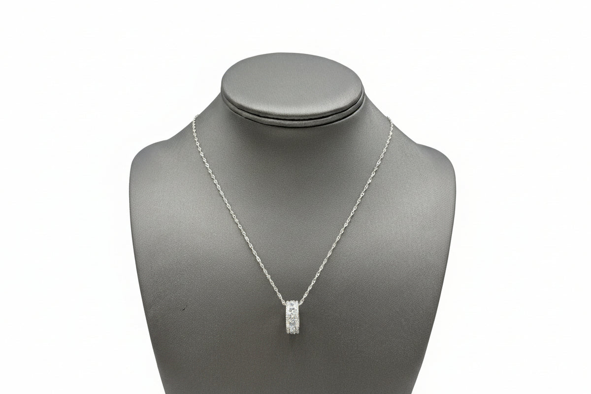 Colleen Lopez Sterling Silver Rolling Blue Topaz December Birthstone Pendant Necklace, 18"