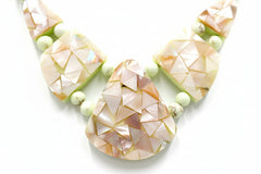 Jay King Yellow Meadow Stone Bluefer Shell Inlay Reversible Necklace