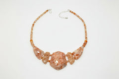 Jay King Sterling Silver Tanzanian Red Sunstone Necklace, 18"