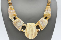 Jay King Sterling Silver Multicolor Banded Agate Necklace 18" Indonesia