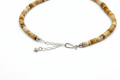 Jay King Sterling Silver Multicolor Banded Agate Necklace 18" Indonesia