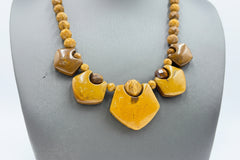 Jay King Sterling Silver Desert Sunset Stone Necklace 18" Australia .925