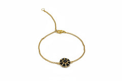 Colleen Lopez GoldPlated .30ctw Black Diamond Adjustable Bracelet 7"