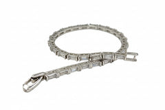 Absolute Sterling Silver Clear Cubic Zirconia Tennis Bracelet, 6"