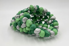 HSN Floreia  Seed Coil Green Bead Bracelet