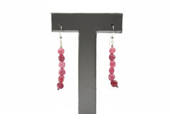 Jay King Sterling Silver Pink Tourmaline Nugget Drop Earrings