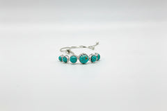 Generation Gems Round Turquoise Cabochon Adjustable Bracelet – Sterling Silver
