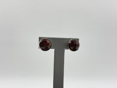 Jay King Brown Cloudy Sunstone Sterling Silver Stud Earrings