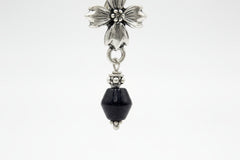 Patricia Nash Floret Charm Sculpted Floret Dangle Silvertone Earrings
