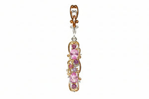 Gems by Michael Sterling Silver Purple Rhodolite Drop Earrings, 1-3/4"