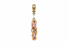 Gems by Michael Sterling Silver Purple Rhodolite Drop Earrings, 1-3/4"