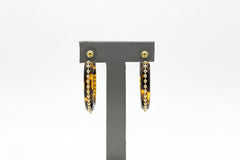 R.J. Graziano Splendid Style Studded Leopard Resin Hoop Earrings