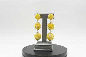 R.J. Graziano “Social Style” Seed Bead Ball Drop Earrings – Yellow