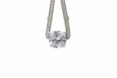 Absolute Sterling Silver Cushion Cut Drop Earrings