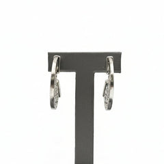 Patricia Nash Amelia Leather Inset Flat Hoop Earrings – Midnight Blue
