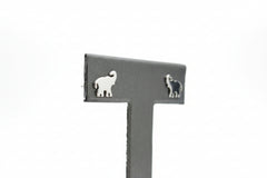 JZ by Jennifer Zeuner Sterling Silver Icon Stud Earrings, Elephant Shape, Size 3/8"
