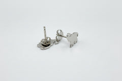 JZ by Jennifer Zeuner Sterling Silver Icon Stud Earrings, Elephant Shape, Size 3/8"