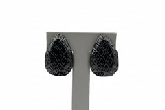 Wildlife by Heidi Klum Animal Instinct Button Earrings, Black Clip-On