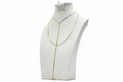 Herkimer Mines Sterling Silver Goldclad "Diamond" Quartz Fancy Cut  Y-Necklace, 16"