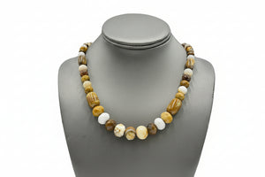 Jay King Sterling Silver MultiColor Chalcedony-Opal Bead Necklace. 18"
