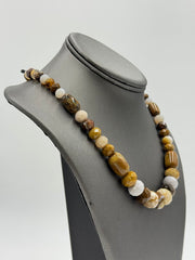 Jay King Sterling Silver MultiColor Chalcedony-Opal Bead Necklace. 18"