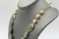 Connie Craig Carroll Eva  Labradorite Beaded Necklace, 20"