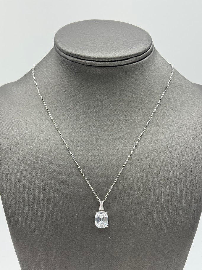 Absolute Sterling Silver Heirloom Collection Cuboid-Cut Necklace, 18"