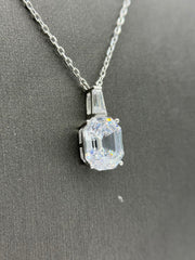 Absolute Sterling Silver Heirloom Collection Cuboid-Cut Necklace, 18"