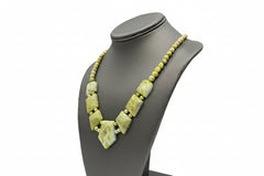 Jay King Sterling Silver South African Olive Calcite Necklace, 18"