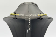 Jay King Sterling Silver South African Olive Calcite Necklace, 18"