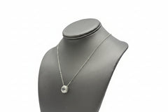 Herkimer Mines 10mm Sterling Silver Round Pendant Necklace, 16" +3"
