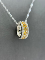 Colleen Lopez Sterling Silver Rolling Citrine November Birthstone Pendant Necklace, 18"