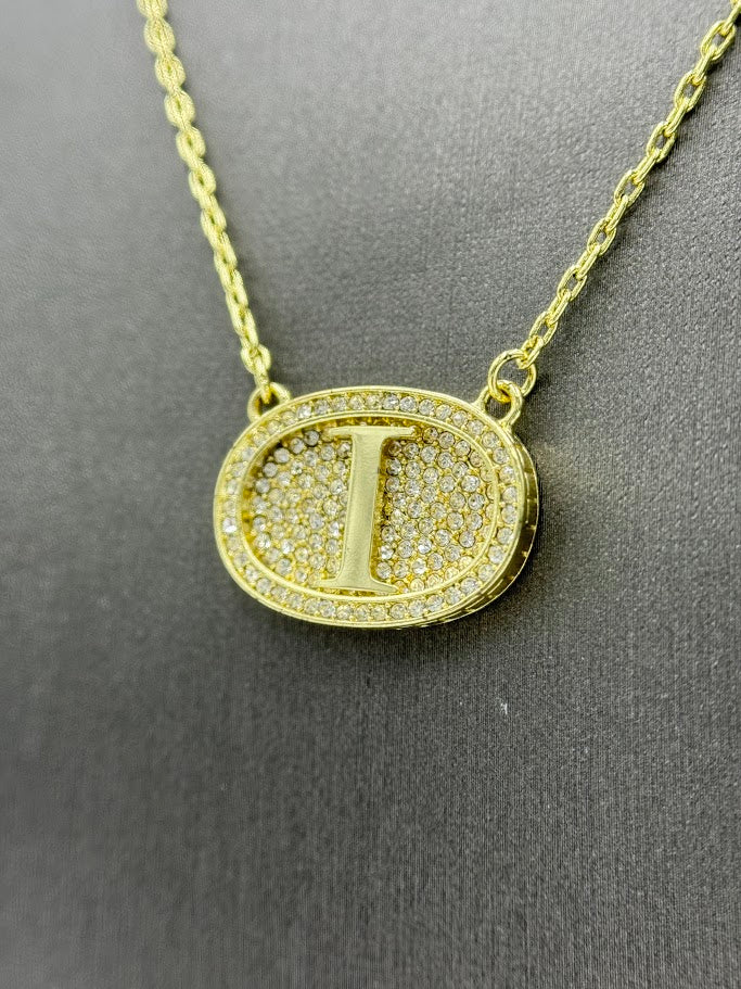 Heidi Daus Pave Initial "I" Necklace, 18"