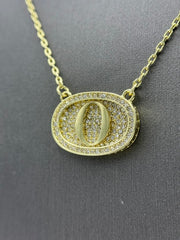 Heidi Daus Pave Initial "O" Necklace, 18"