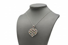 Colleen Lopez Multi Tourmaline & White Zircon Heart Pendant with Chain