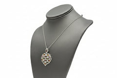 Colleen Lopez Multi Tourmaline & White Zircon Heart Pendant with Chain