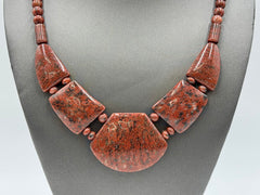 Jay King Sterling Silver Indonesian Red Quartzite Statement Necklace, 18"