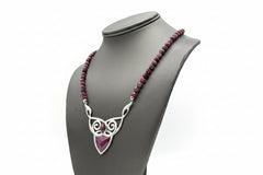 Jay King Sterling Silver Ruby & Pink Sapphire Pendant Necklace, 18"