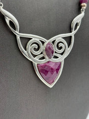 Jay King Sterling Silver Ruby & Pink Sapphire Pendant Necklace, 18"