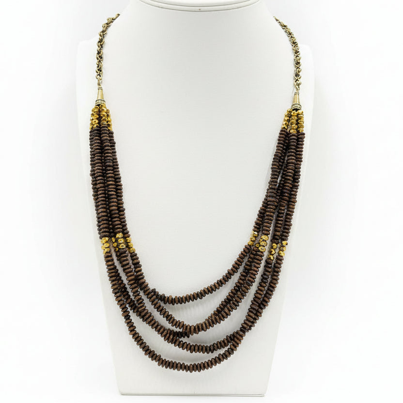 Joan Rivers Layered Wooden Bead 38" Necklace w/ 3" Extender