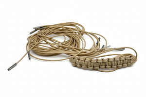 MarlaWynne Macrame Tie Necklace – 71" Taupe