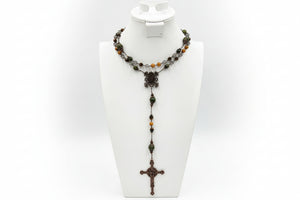 Connemara Marble Mother's Love Bronzetone Rosary