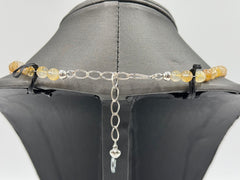 Jay King Sterling Silver Yellow Quartz Necklace 18" Madagascar Stones