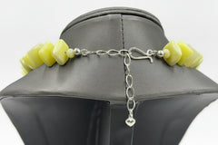 Jay King Sterling Silver Yellow Bauhinia Stone Necklace 19" .925