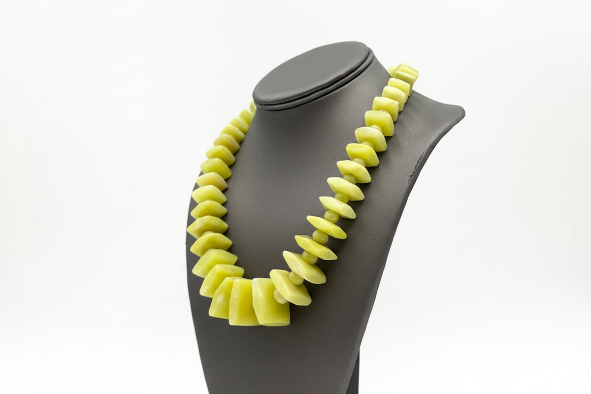 Jay King Sterling Silver Yellow Bauhinia Stone Necklace 19" .925