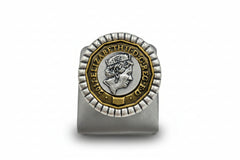 Patricia Nash Two-tone World Coin Pound Ring. Size 10