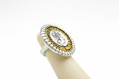 Patricia Nash Two-tone World Coin Pound Ring. Size 10