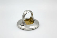 Patricia Nash Two-tone World Coin Pound Ring. Size 10